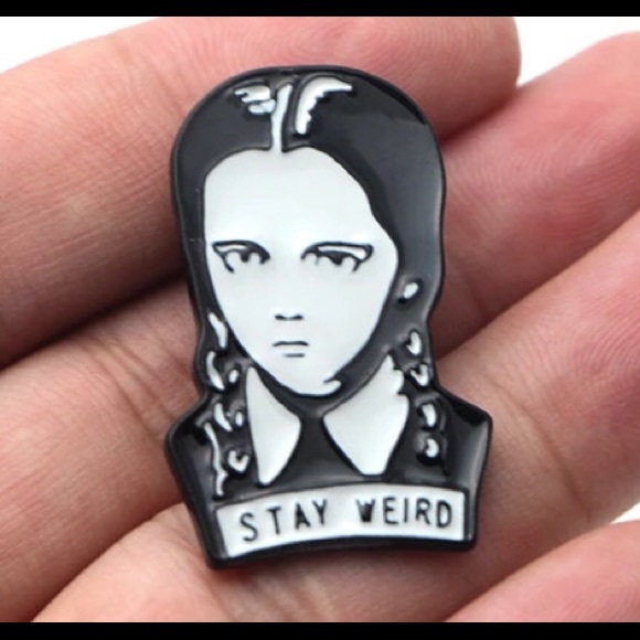 Jewelry - Last One! Stay Weird, Wednesday Pin (brooch)